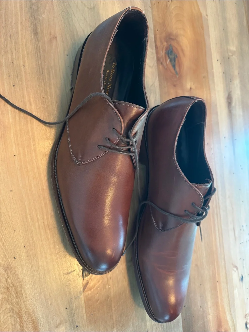 To Boot Men's Berry Tan Leather Dress Shoe